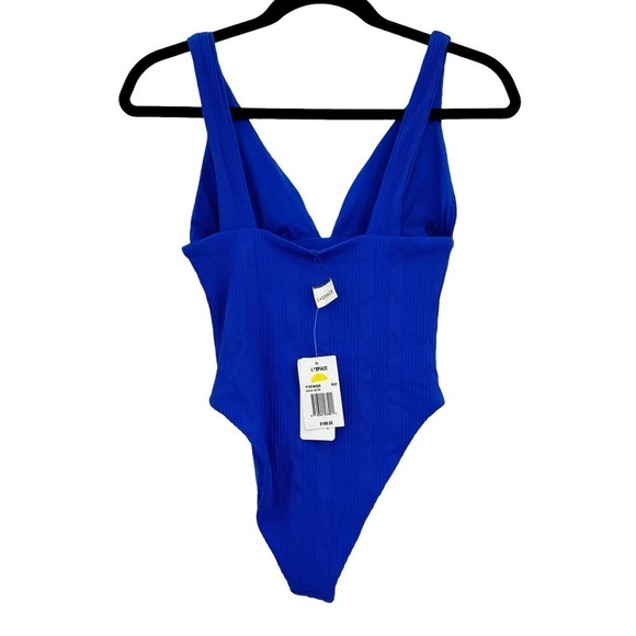 L Space Katniss One Piece Swimsuit Wide U Back Royal Blue Size S NWT - Picture 6 of 11